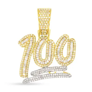 10k yellow gold custom pendant with 1.00ct diamonds
