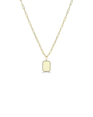 14k Gold & Diamond Paperclip Necklace - 0.15ct