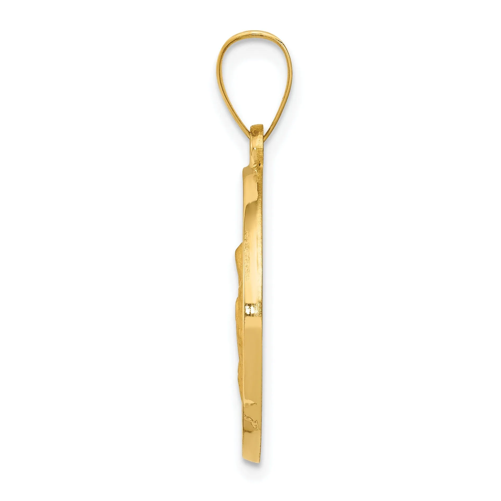 14k Yellow Gold Spanish Saint Anne Medal