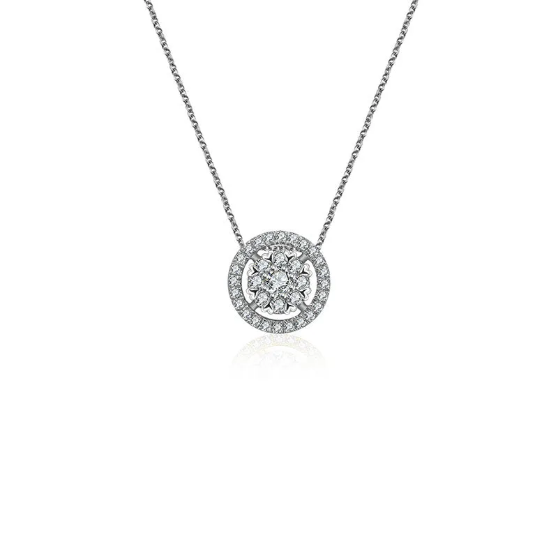 18k Gold Eight hearts Diamond Necklace