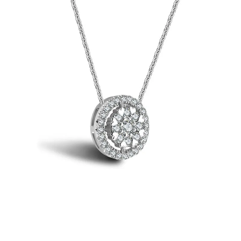 18k Gold Eight hearts Diamond Necklace