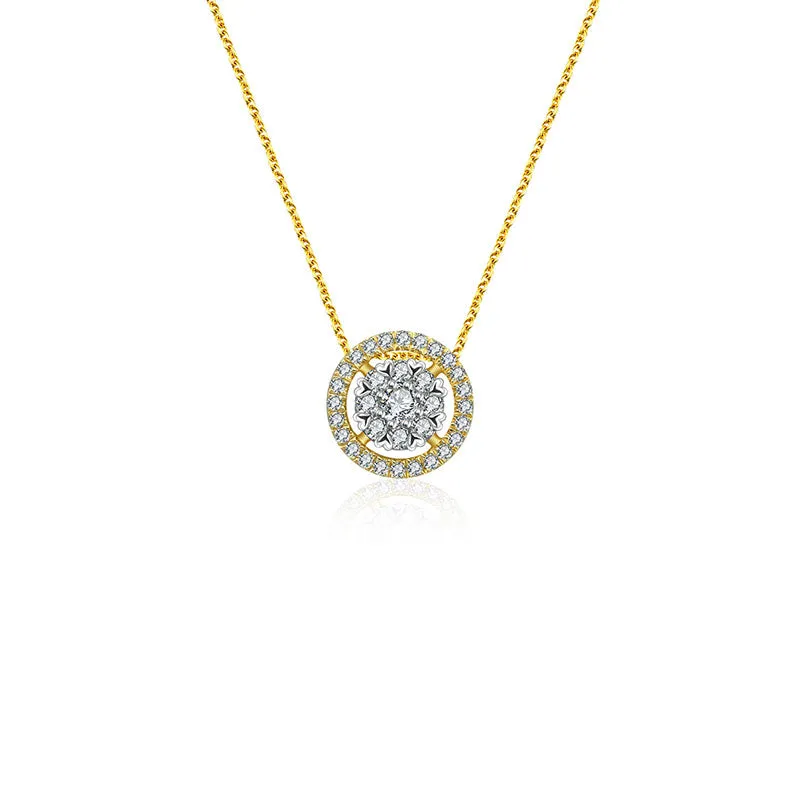 18k Gold Eight hearts Diamond Necklace