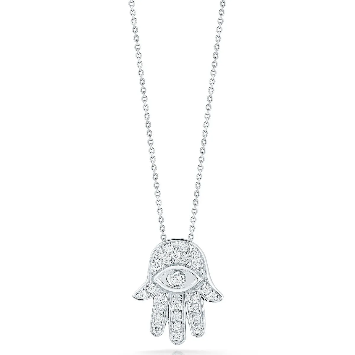 18K Hamsa Pendant with Diamonds