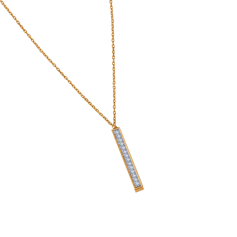 18k Modish Dainty Diamond Necklace