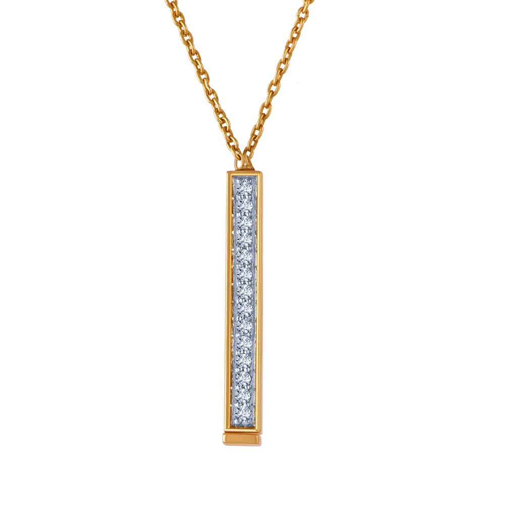 18k Modish Dainty Diamond Necklace