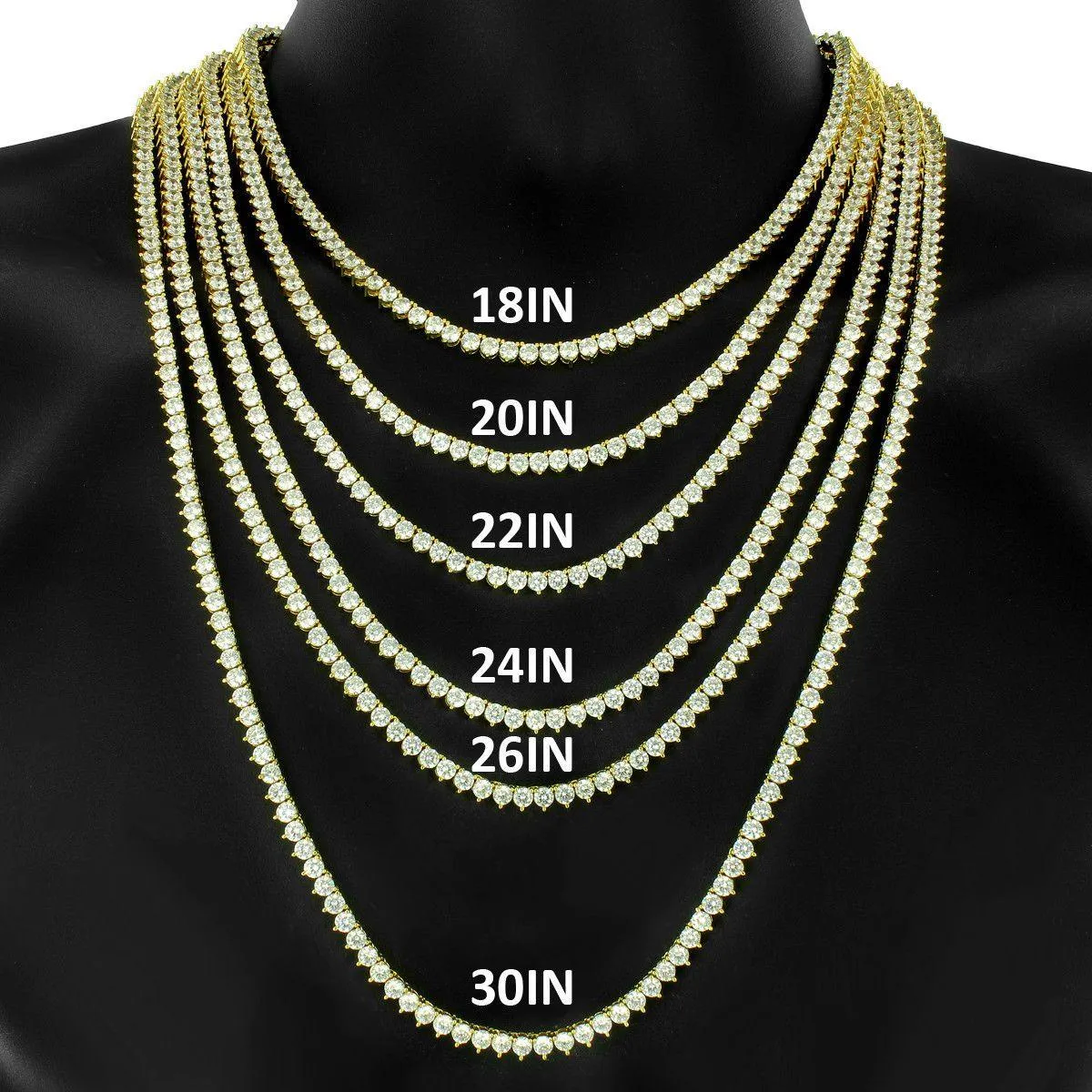 3mm Moissanite Tennis Chain (STOCK)