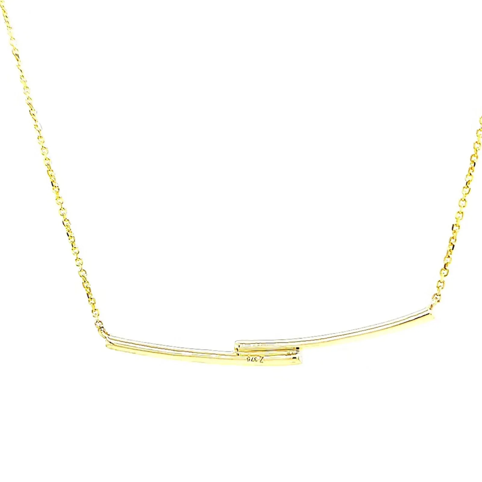 9ct Yellow Gold Round Brilliant Cut with 0.08 CARAT tw of  Diamond Necklace