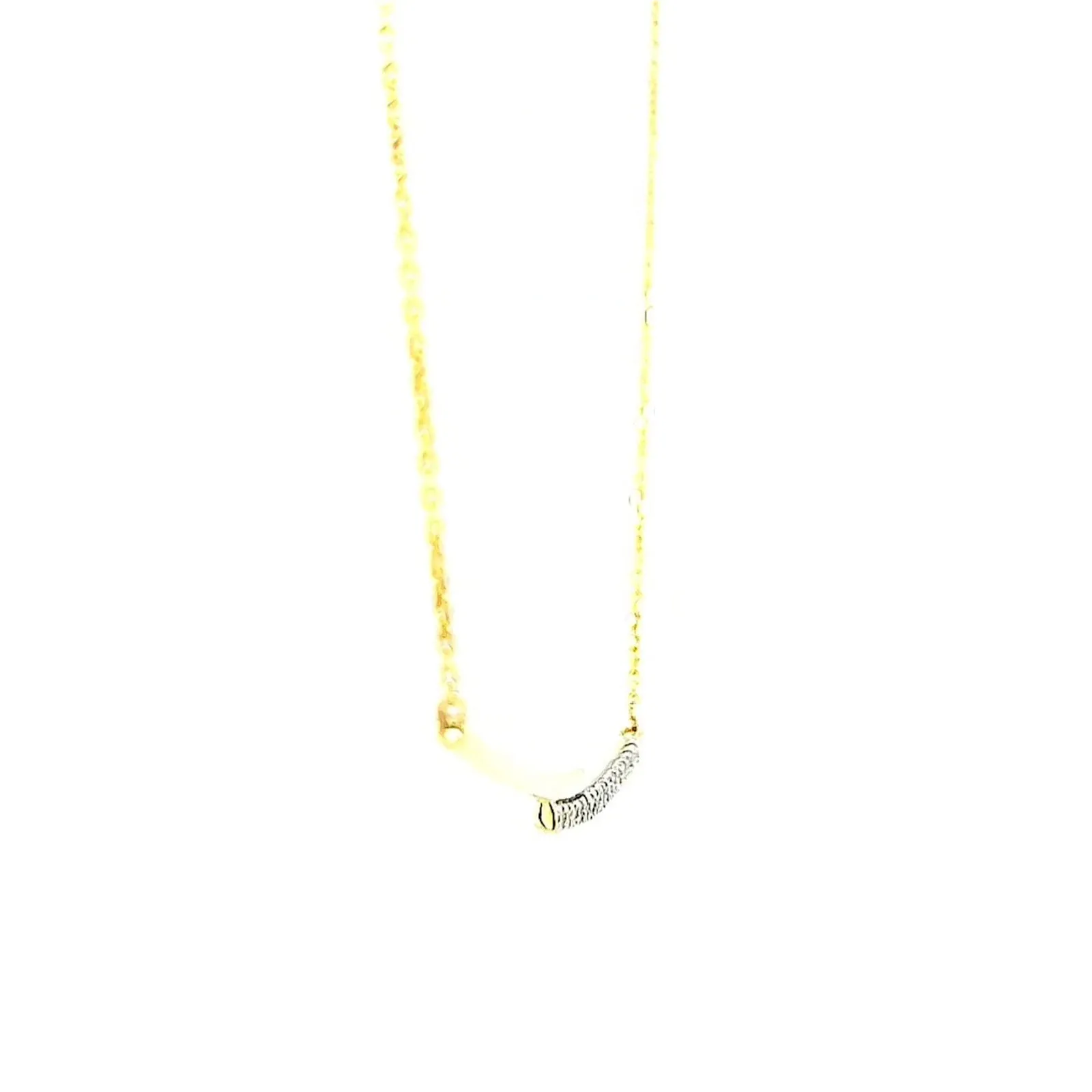 9ct Yellow Gold Round Brilliant Cut with 0.08 CARAT tw of  Diamond Necklace