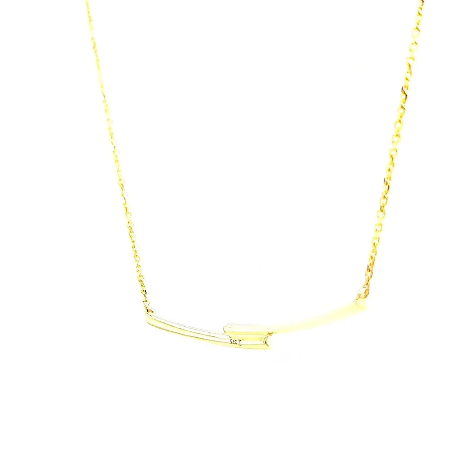 9ct Yellow Gold Round Brilliant Cut with 0.08 CARAT tw of  Diamond Necklace