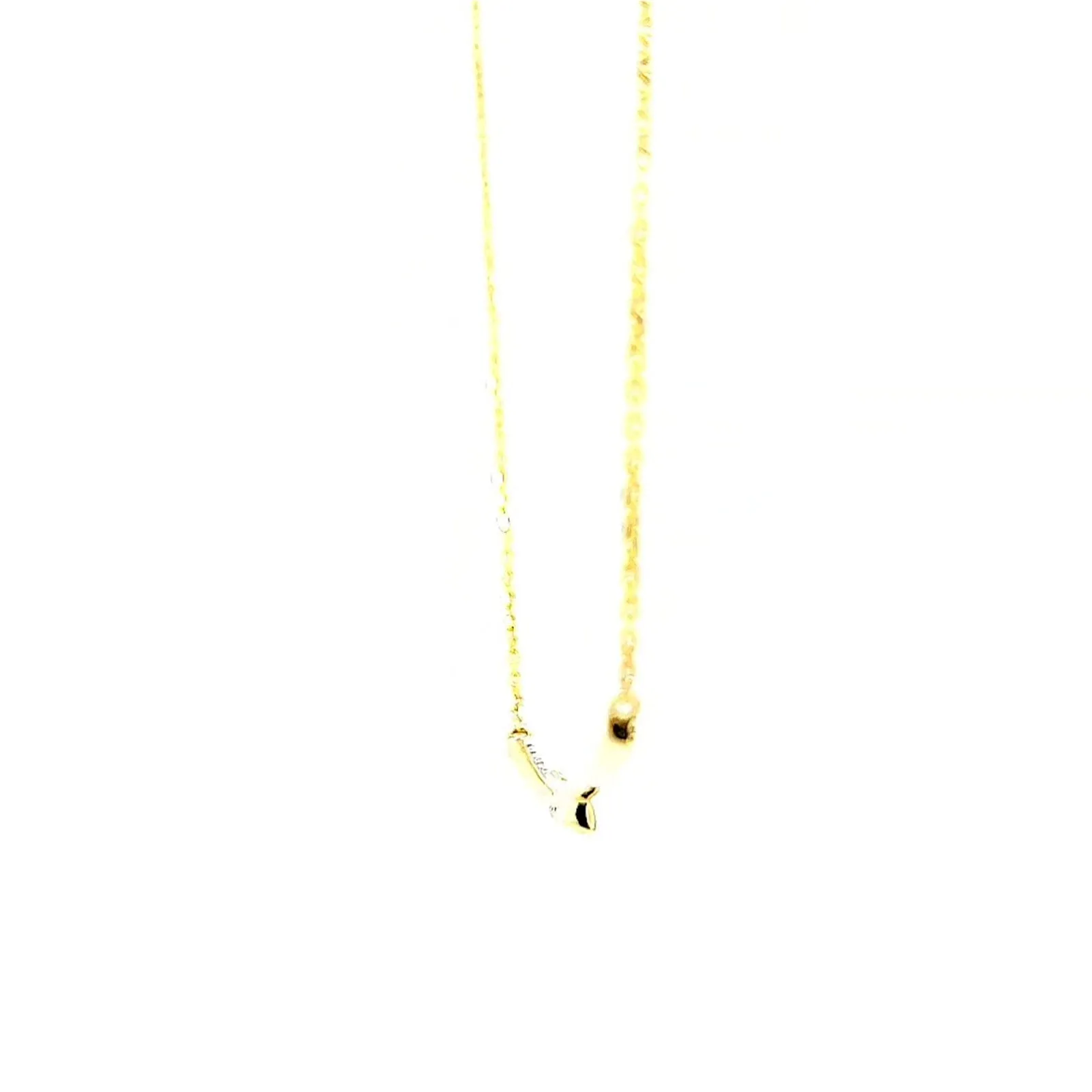 9ct Yellow Gold Round Brilliant Cut with 0.08 CARAT tw of  Diamond Necklace