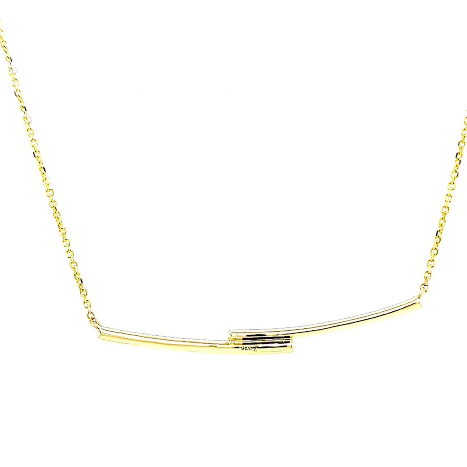 9ct Yellow Gold Round Brilliant Cut with 0.08 CARAT tw of  Diamond Necklace