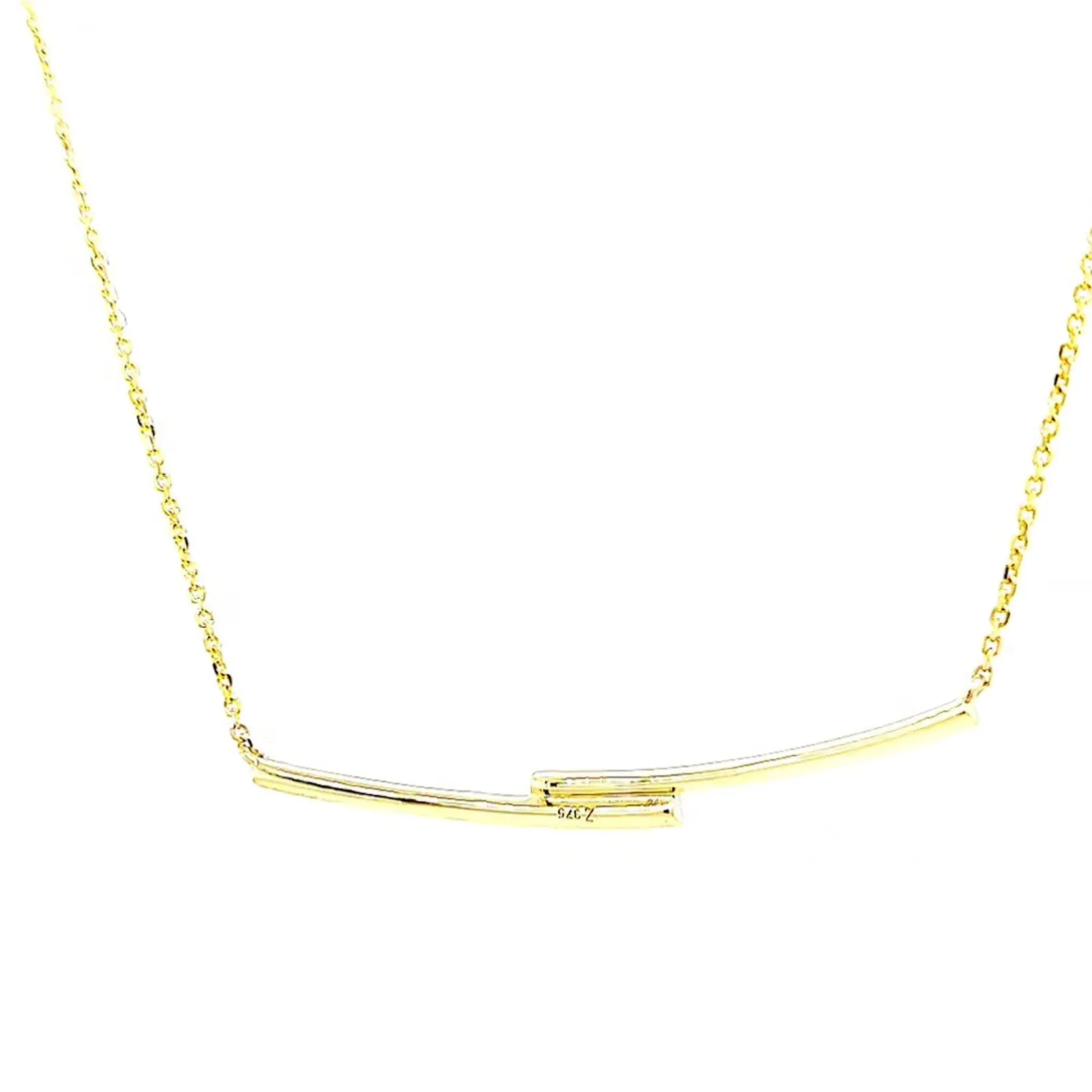 9ct Yellow Gold Round Brilliant Cut with 0.08 CARAT tw of  Diamond Necklace