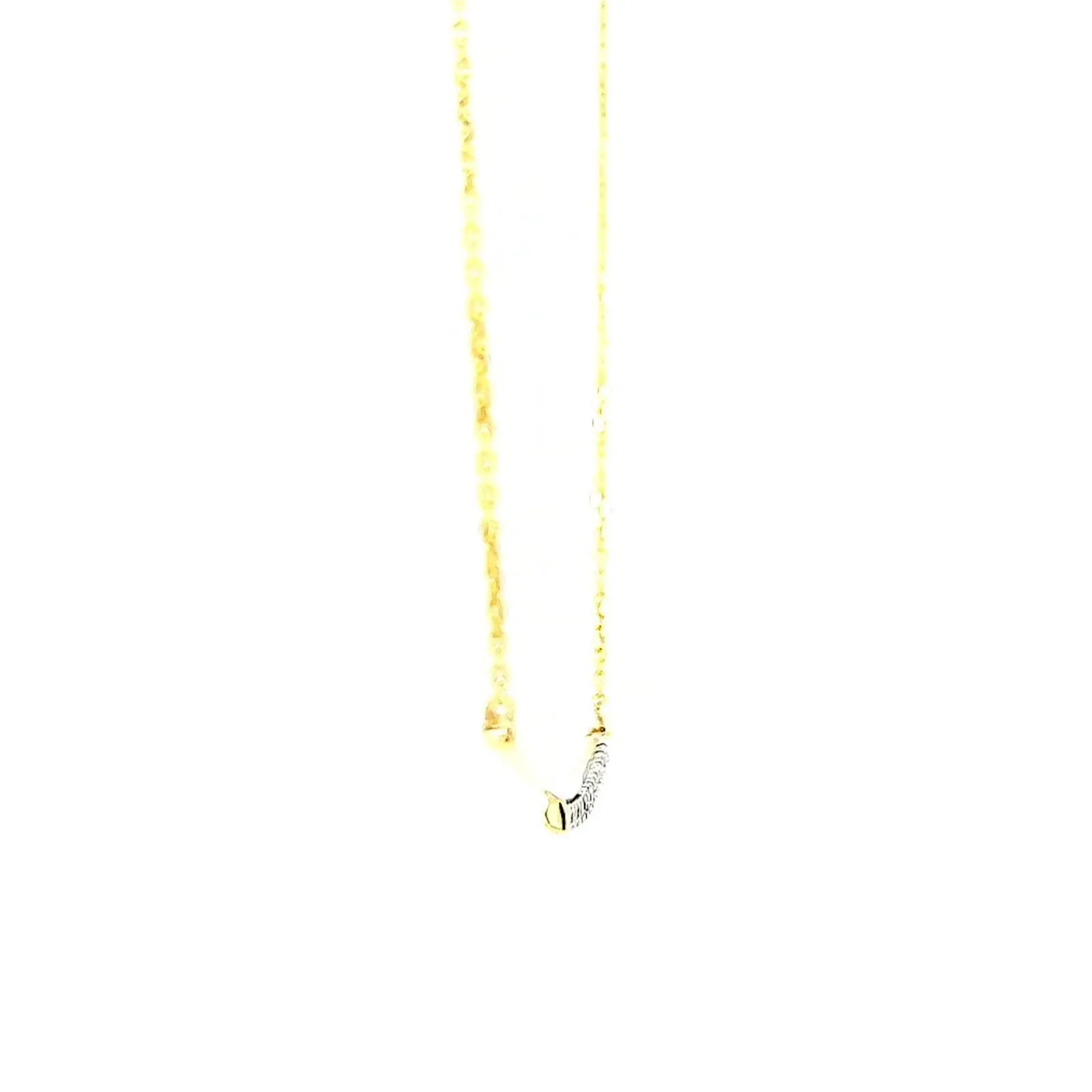 9ct Yellow Gold Round Brilliant Cut with 0.08 CARAT tw of  Diamond Necklace