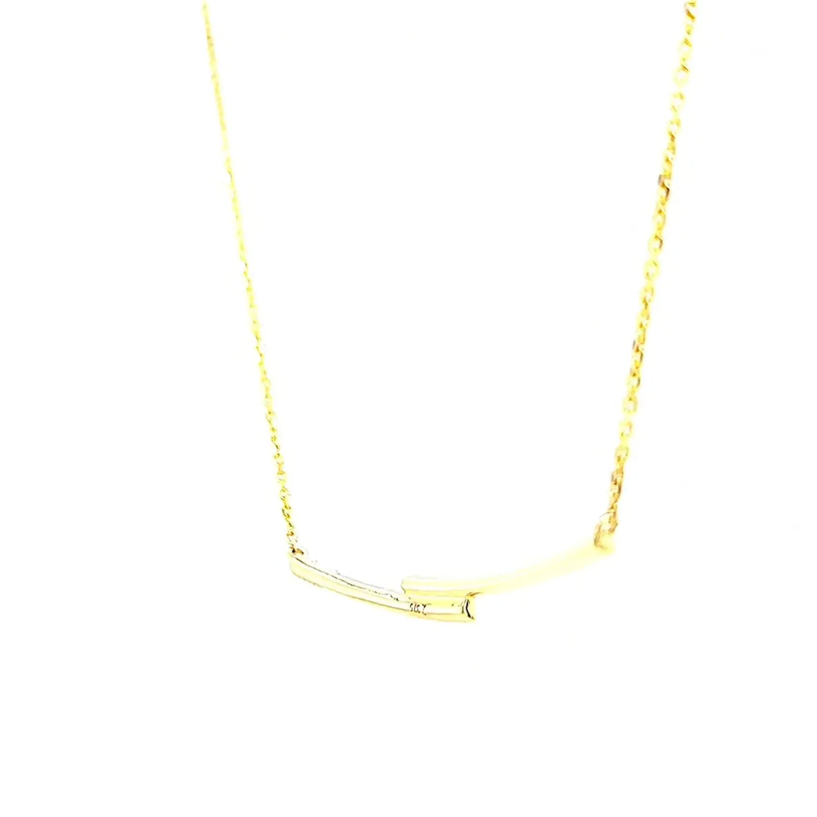 9ct Yellow Gold Round Brilliant Cut with 0.08 CARAT tw of  Diamond Necklace