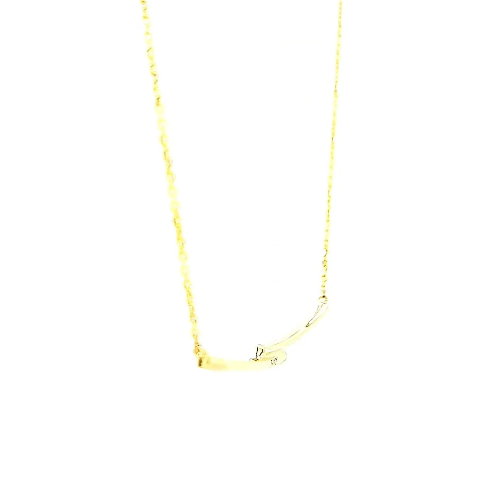 9ct Yellow Gold Round Brilliant Cut with 0.08 CARAT tw of  Diamond Necklace