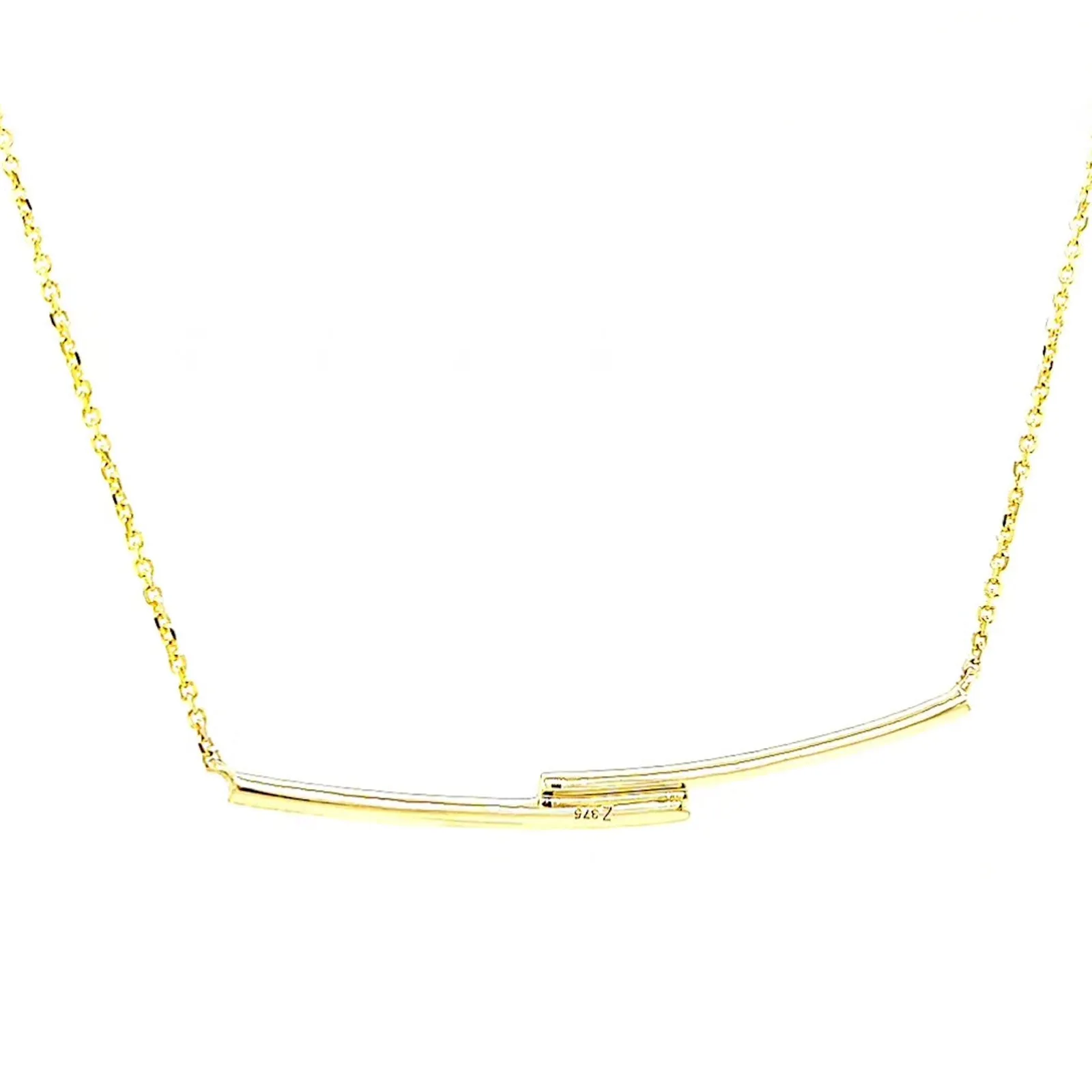 9ct Yellow Gold Round Brilliant Cut with 0.08 CARAT tw of  Diamond Necklace