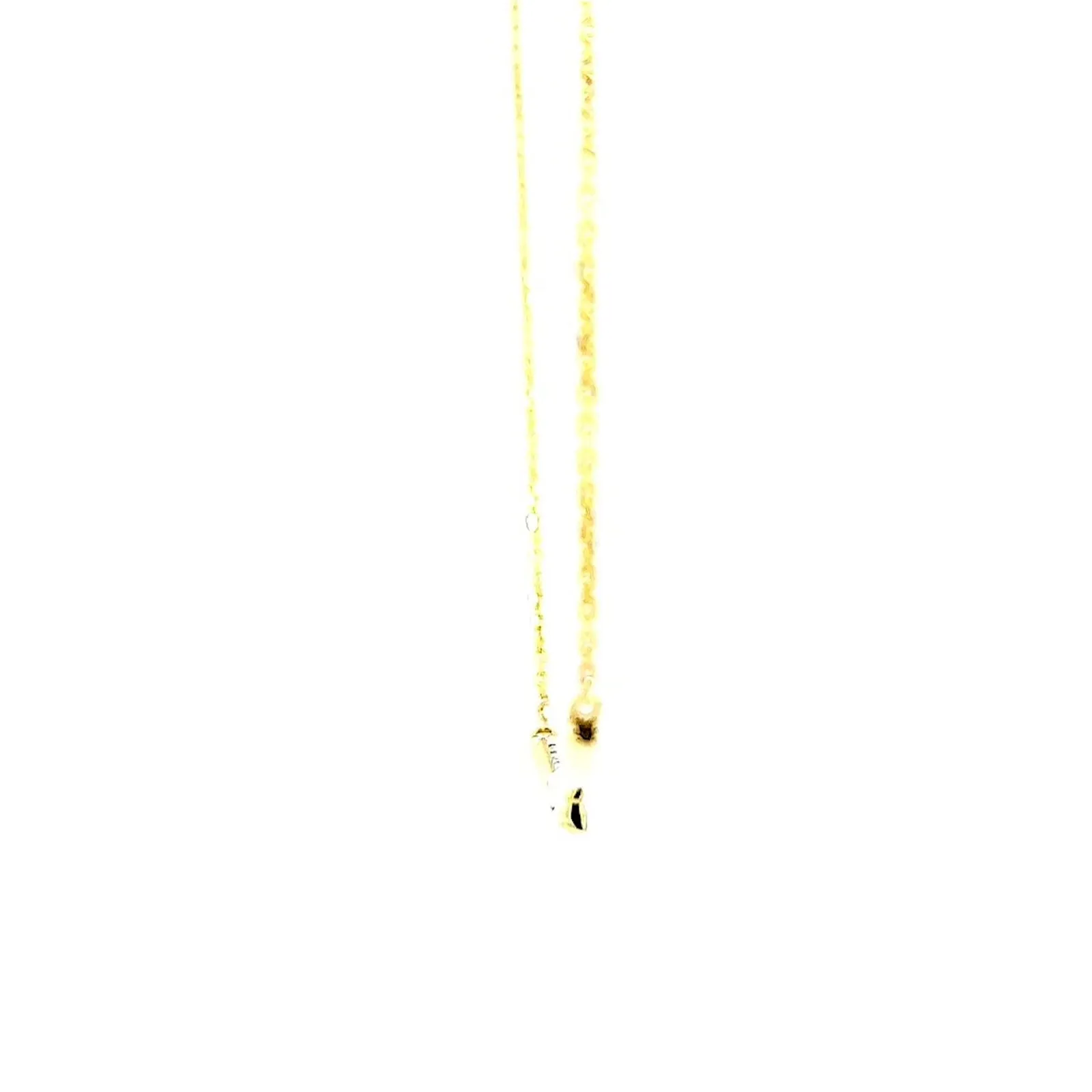 9ct Yellow Gold Round Brilliant Cut with 0.08 CARAT tw of  Diamond Necklace