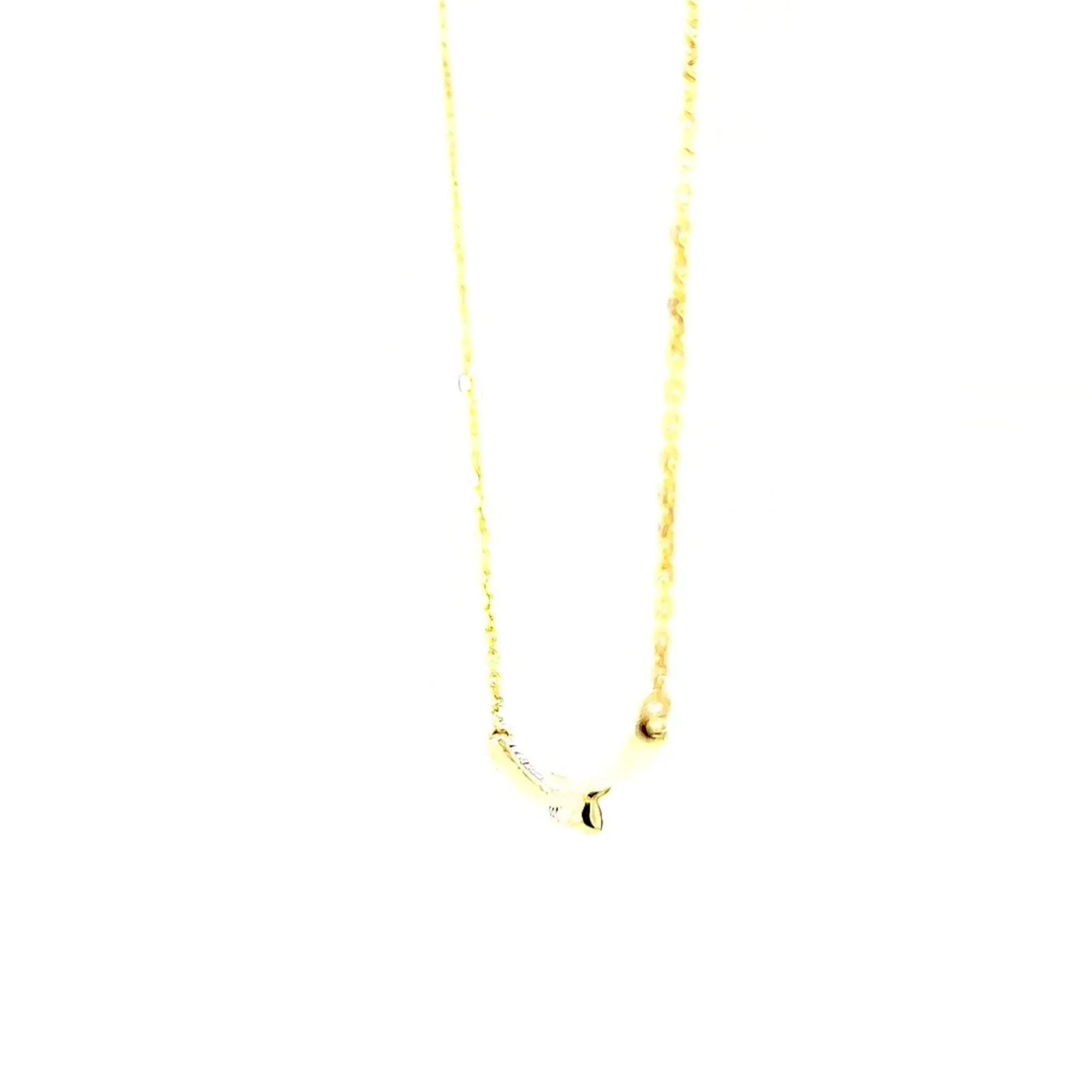 9ct Yellow Gold Round Brilliant Cut with 0.08 CARAT tw of  Diamond Necklace