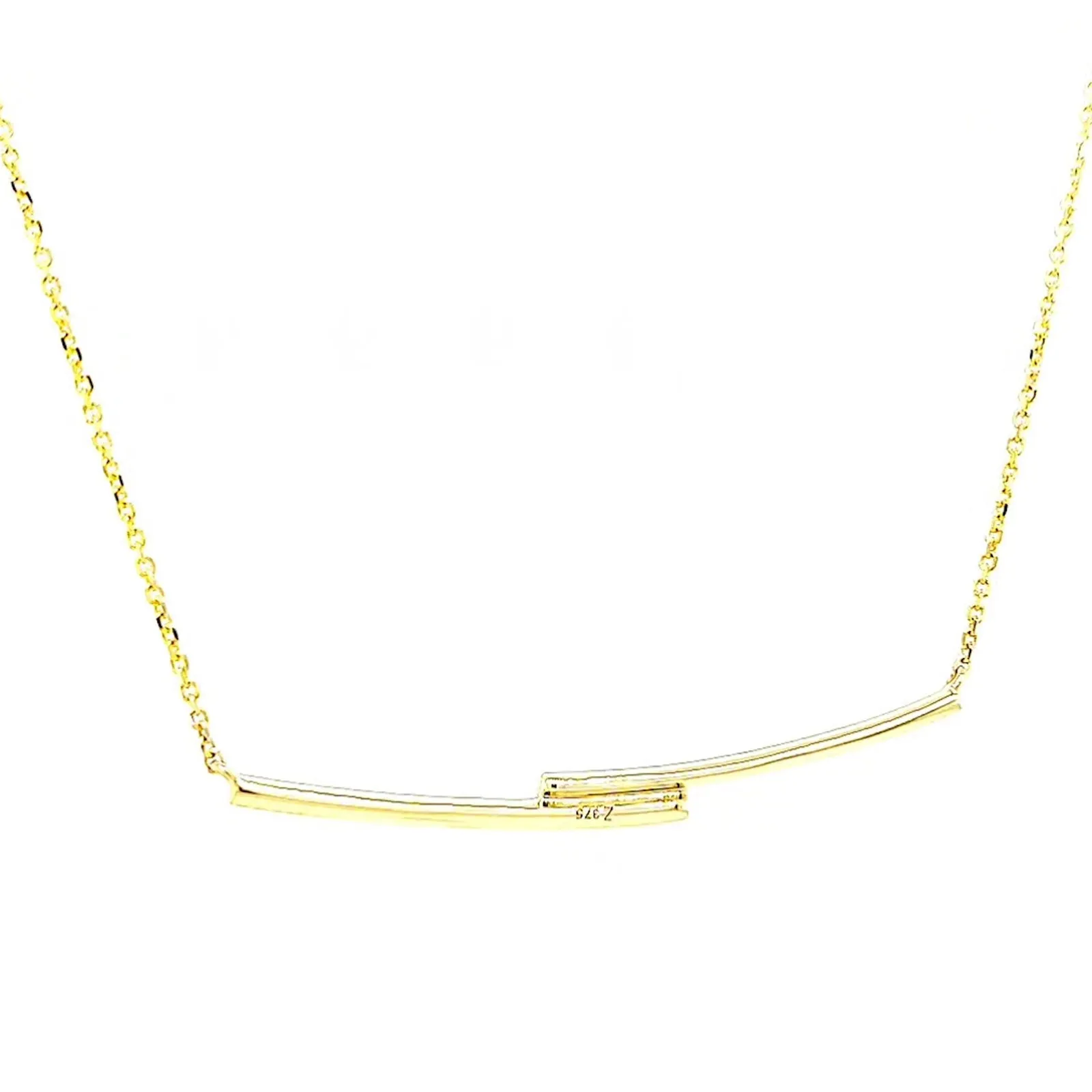 9ct Yellow Gold Round Brilliant Cut with 0.08 CARAT tw of  Diamond Necklace