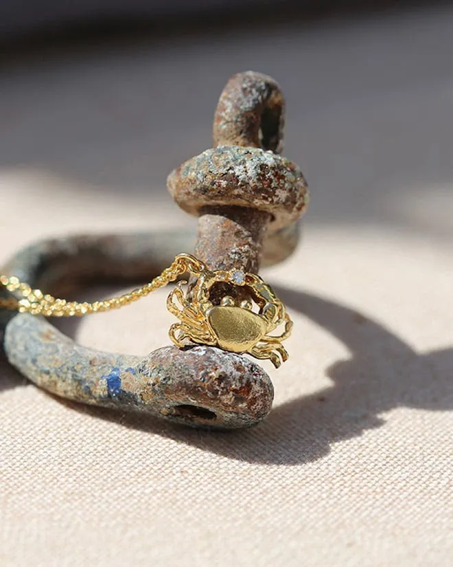 Alex Monroe Cheeky Crab Necklace