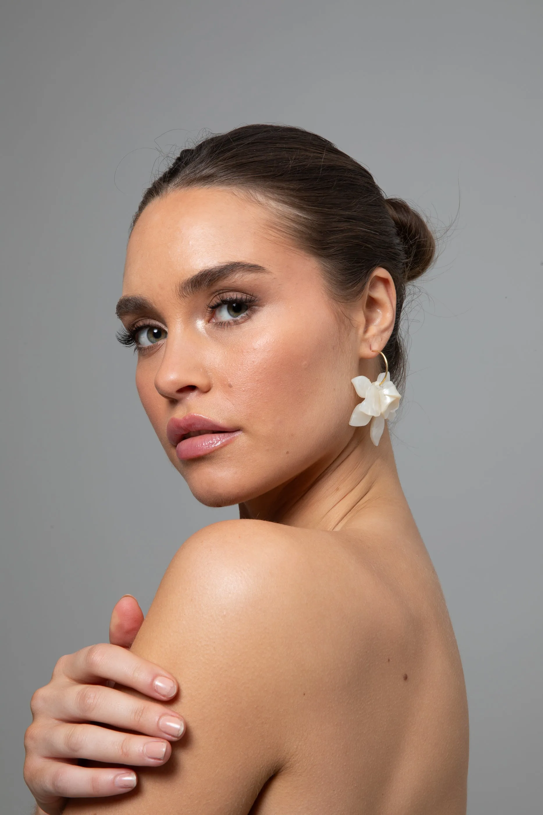 Alinta Earrings - White
