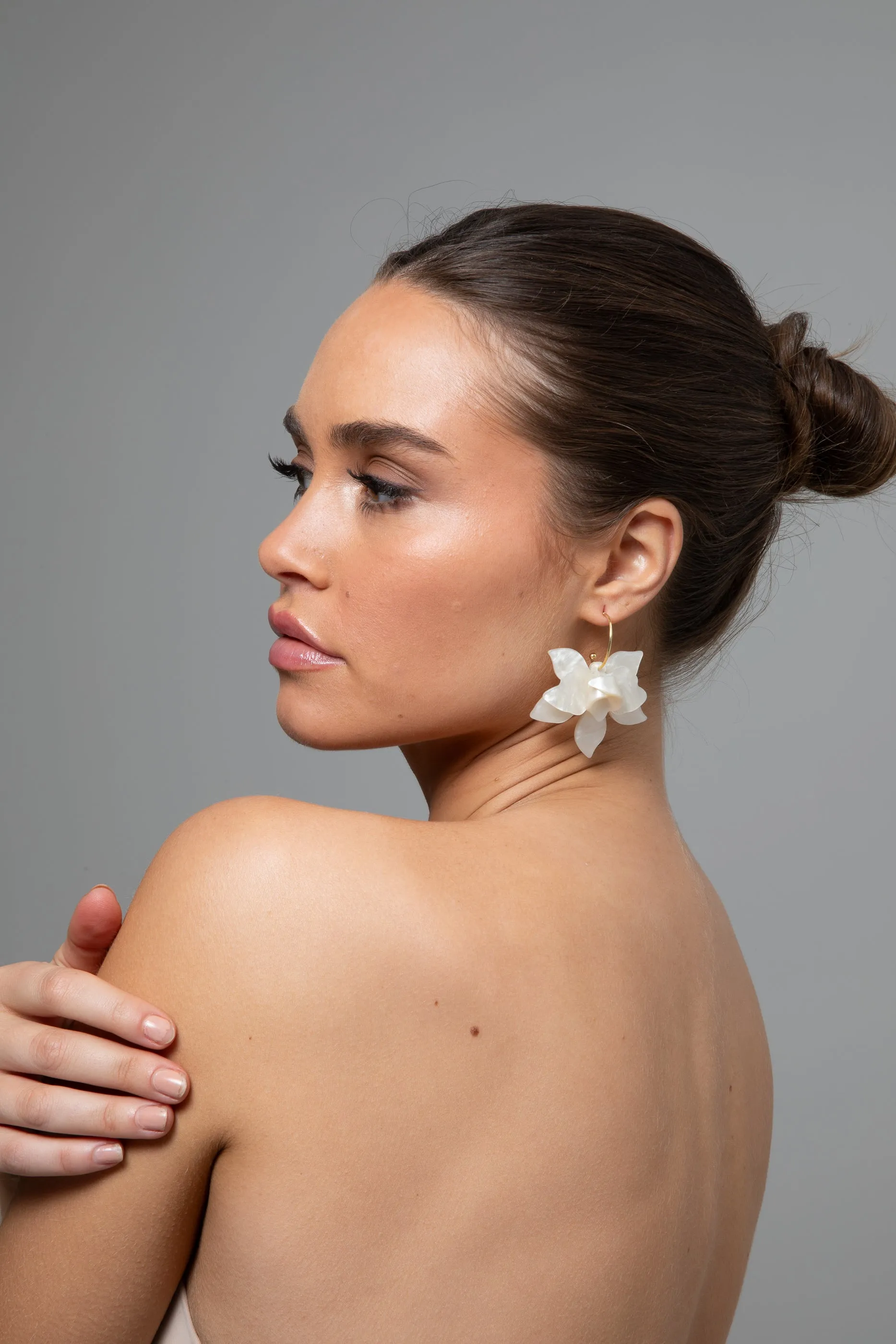 Alinta Earrings - White