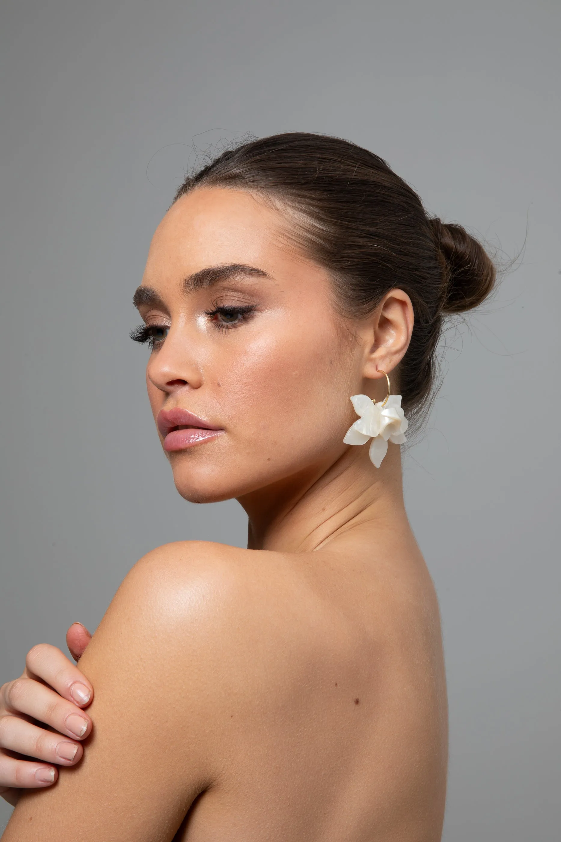 Alinta Earrings - White