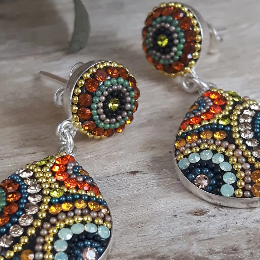 Allegra California Dream Double Drop Stud Earrings