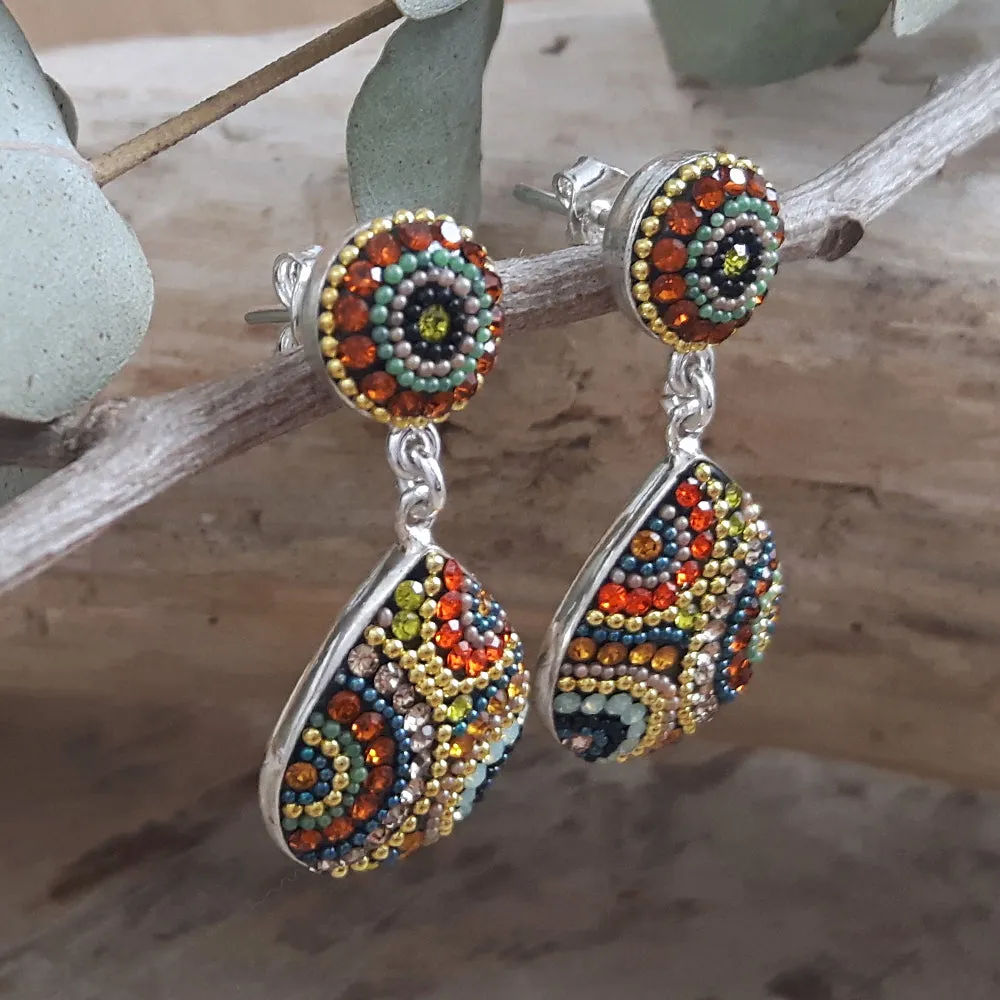 Allegra California Dream Double Drop Stud Earrings
