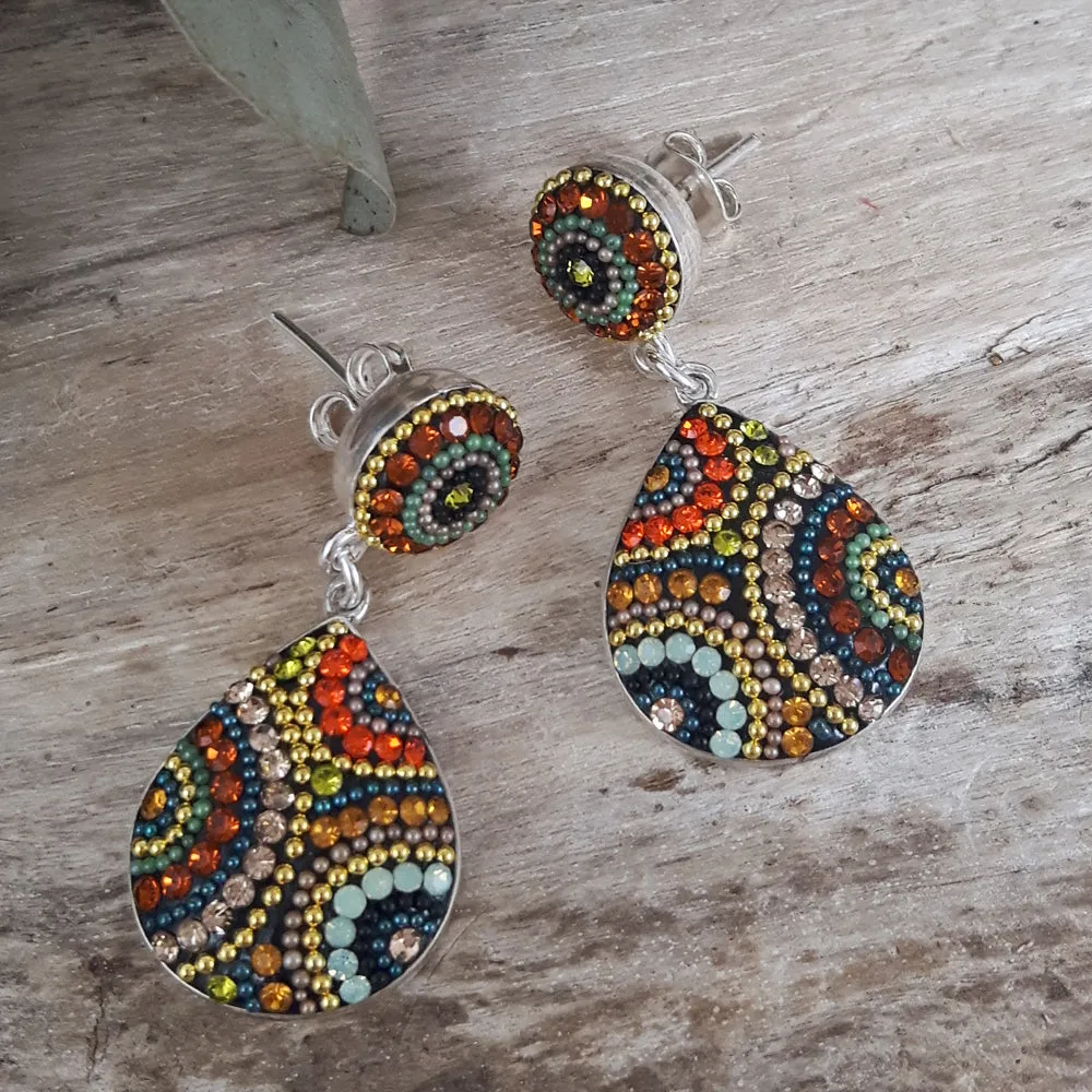 Allegra California Dream Double Drop Stud Earrings