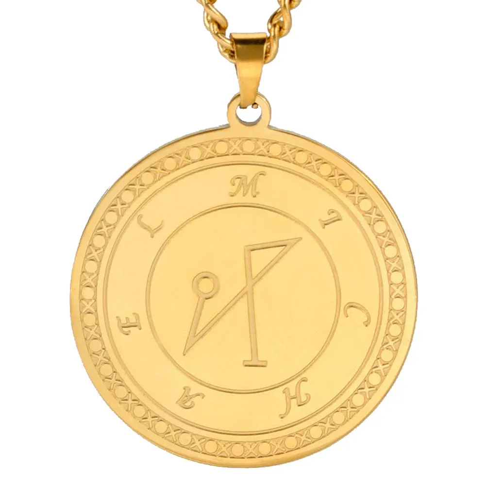 Archangel Michael Sigil Pendant Stainless Steel Amulet Necklace
