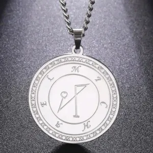 Archangel Michael Sigil Pendant Stainless Steel Amulet Necklace