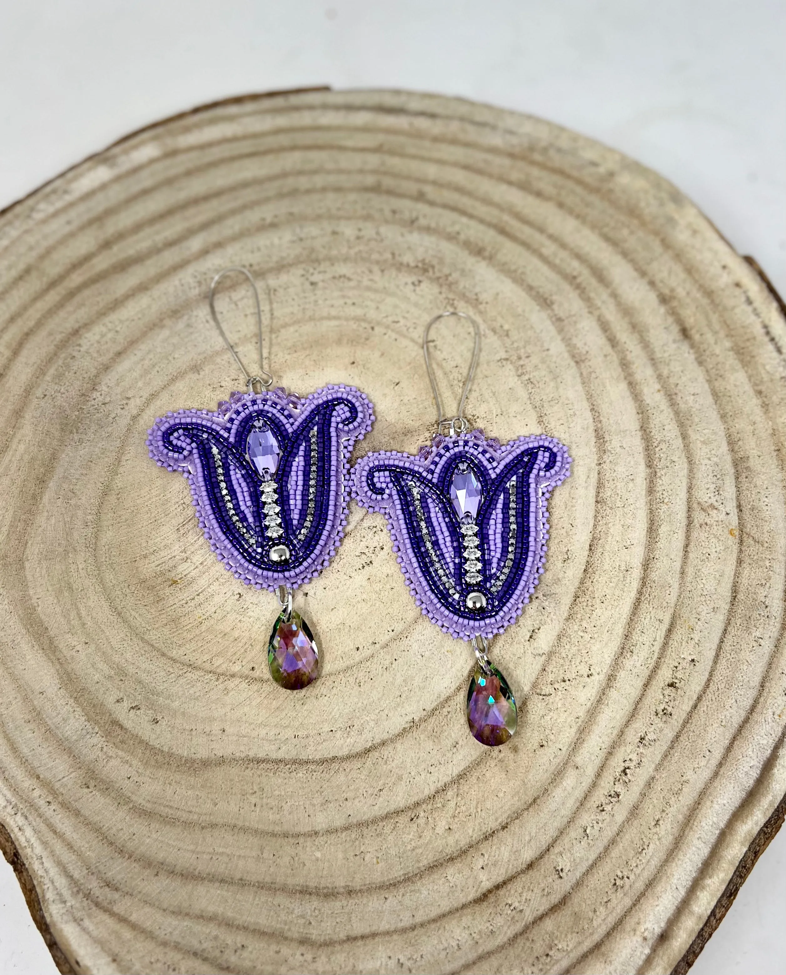 Beth Rose Designs Beaded Tulip Earrings
