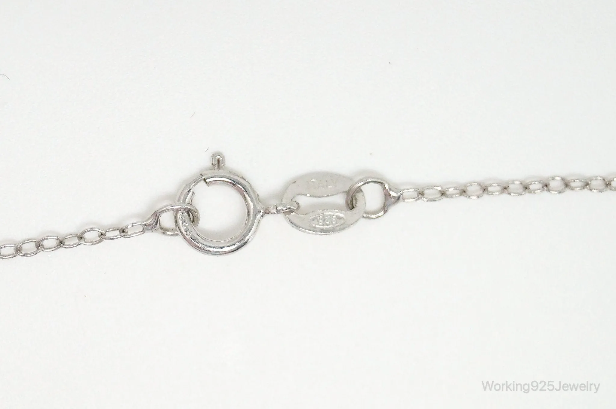 Blue Diamonds Gecko Sterling Silver Necklace