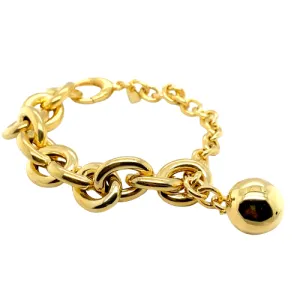 BRACELET ITALY ROLLO PALLA IPYG SILVER BRACELET ITALY ROLLO PALLA IPYG SILVER