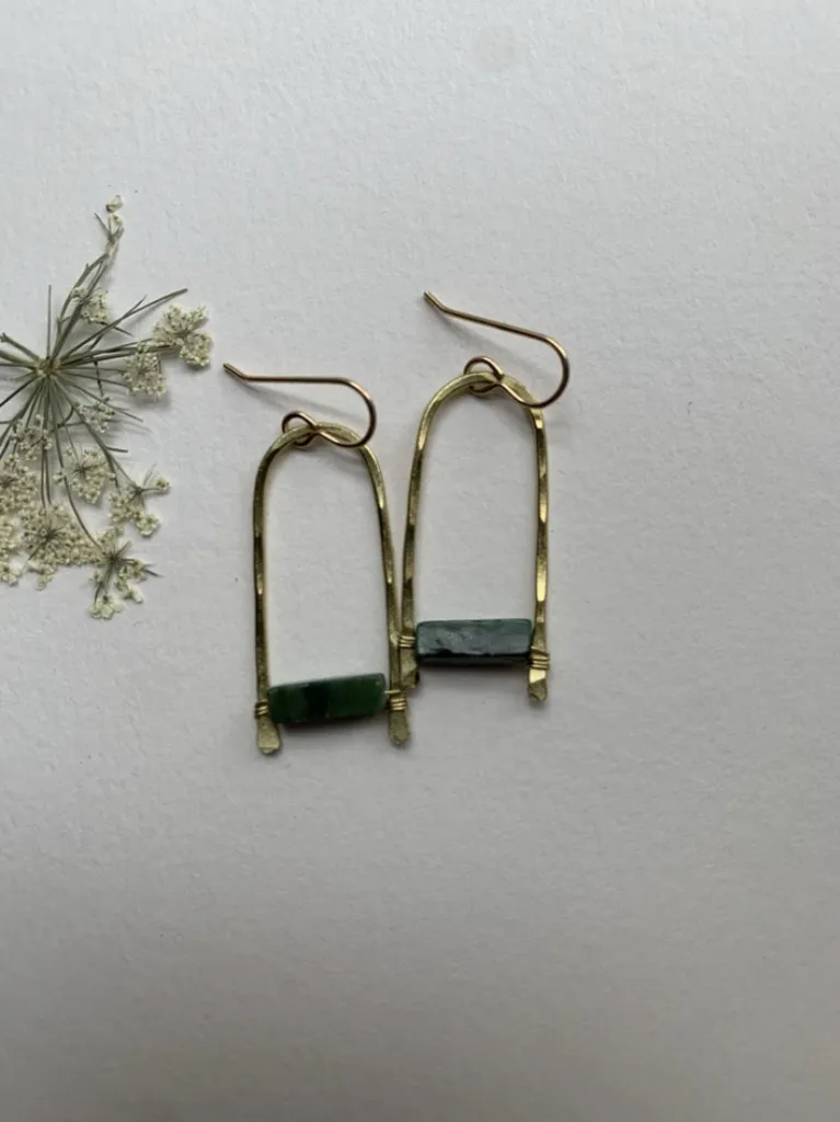 Brass Drop Earrings