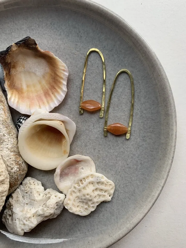 Brass Drop Earrings