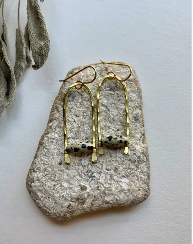 Brass Drop Earrings