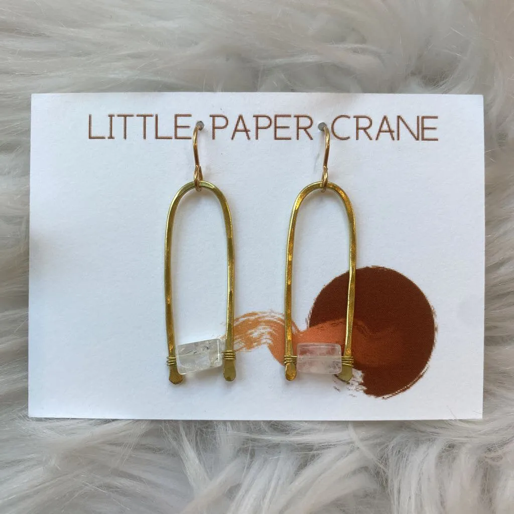 Brass Drop Earrings