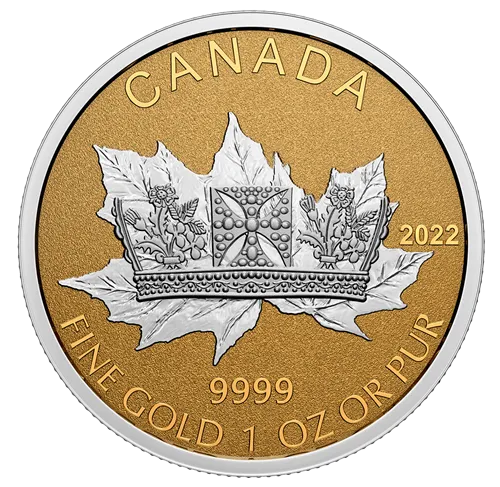 Canada Gold 2022 Set Gold Maple Leaf - A Shining Crown, 4-coins PF 1.4oz, .9999