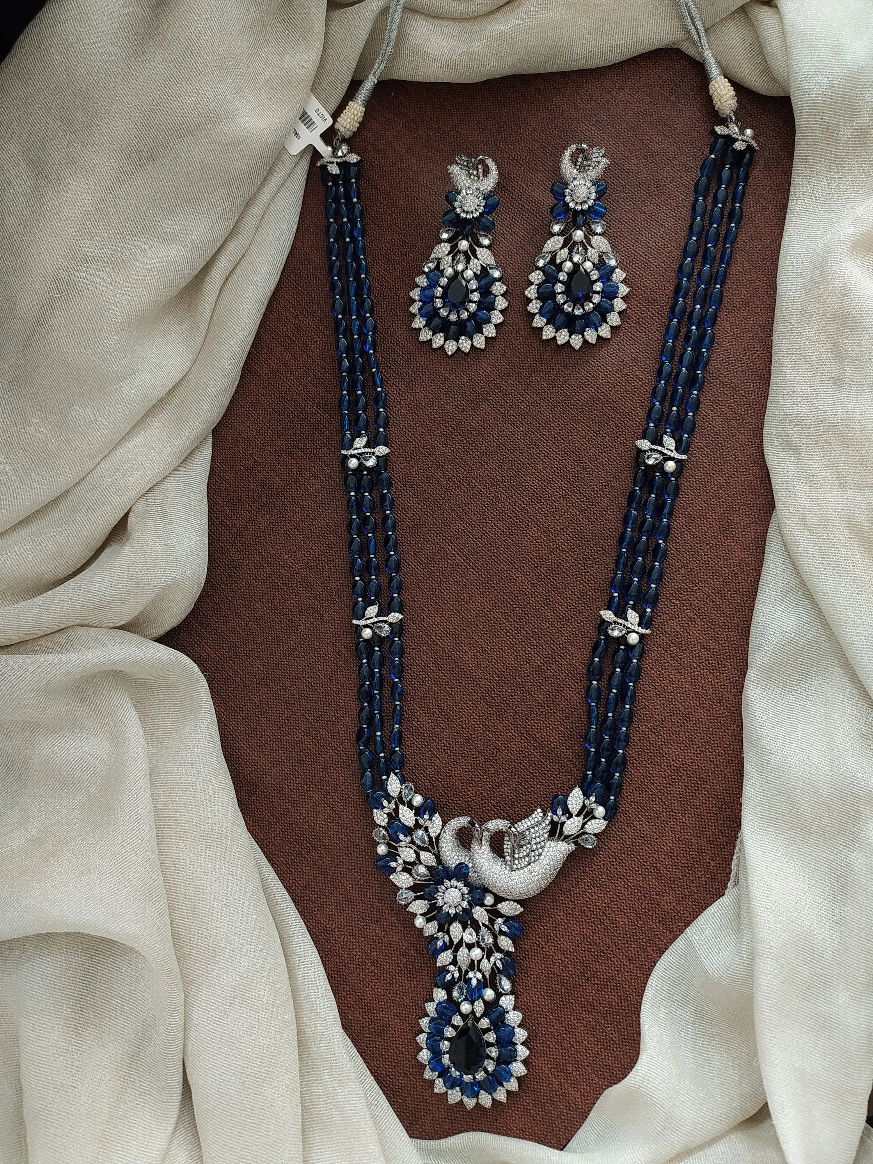 Captivating Floral Design Peacock Victorian Mala Set