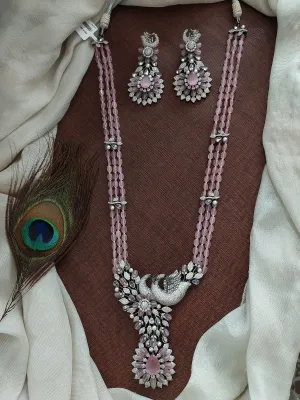 Captivating Floral Design Peacock Victorian Mala Set