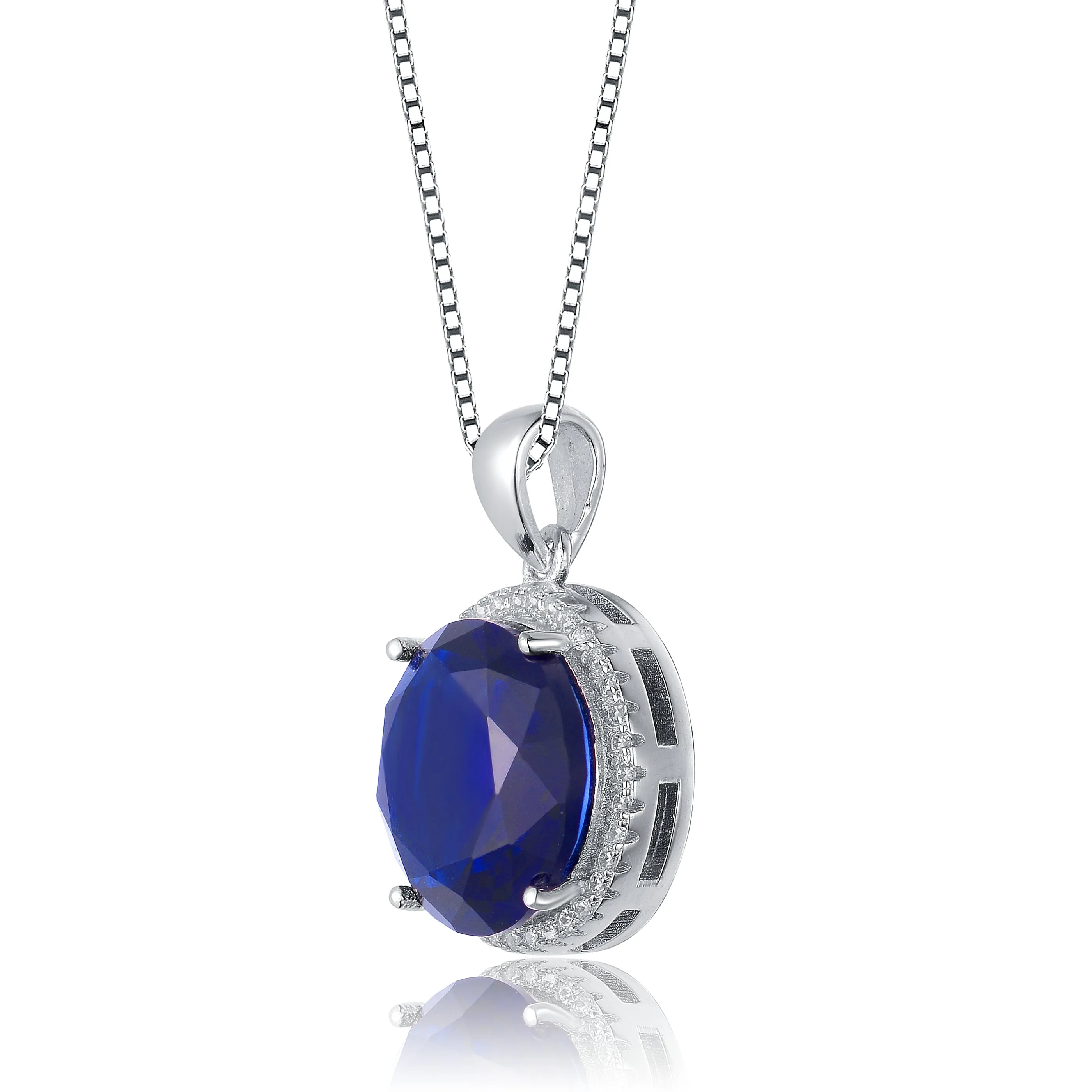 Caroline Ocean Blue Round Pendant