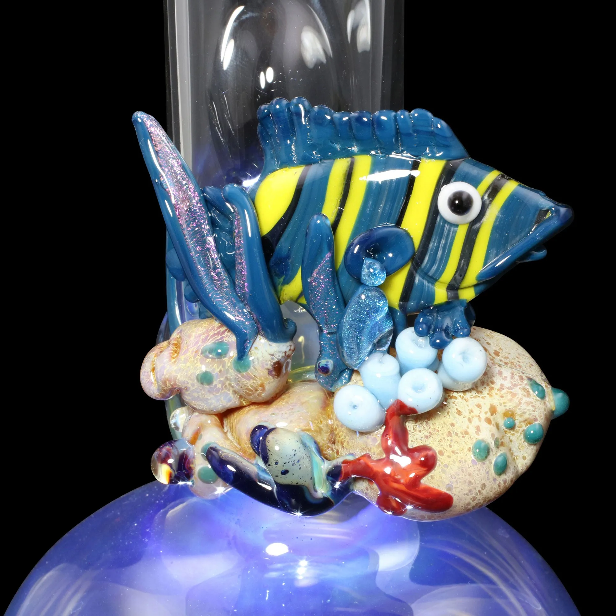 Chameleon Glass Galileo Series Fumed Bong - Coral Reef