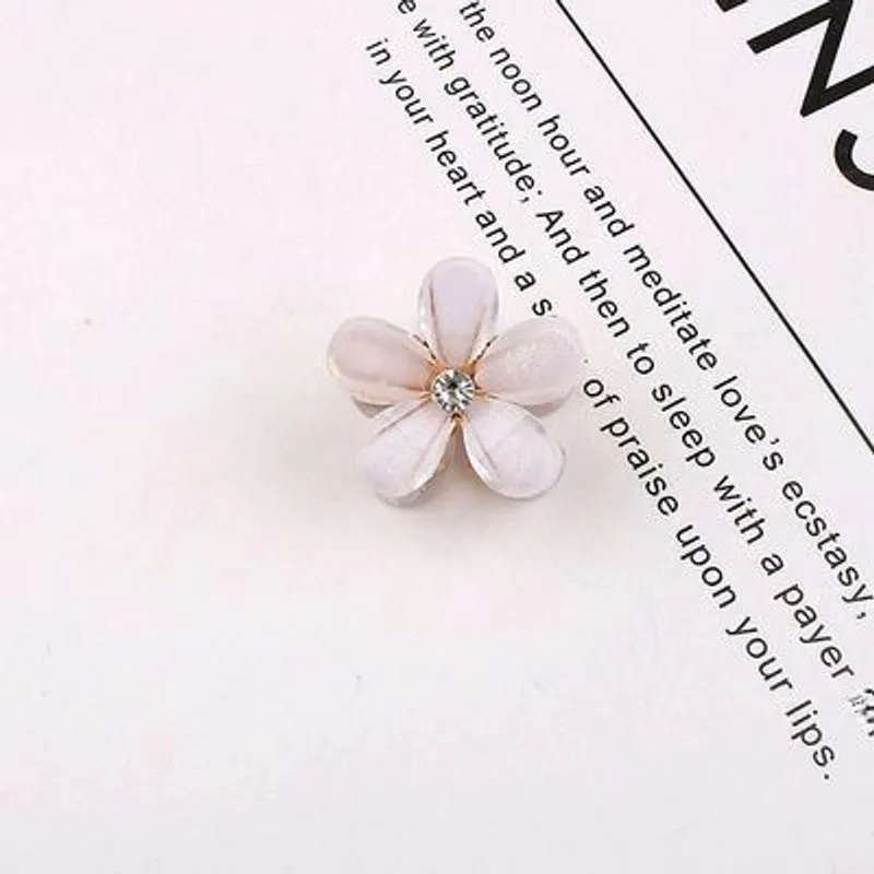 Children's Small Grab Clip Small Size Summer Pearl Small Flower Hairpin Princess Girl Hairpin Baby Headdress Girl Hair Accessories