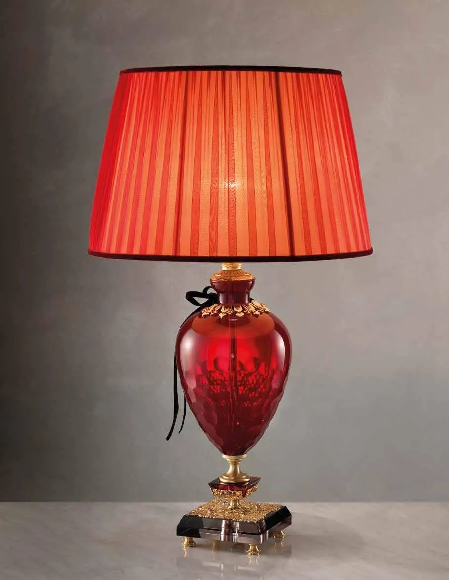 Coco Tuscany Bordeaux Shade Table Lamp
