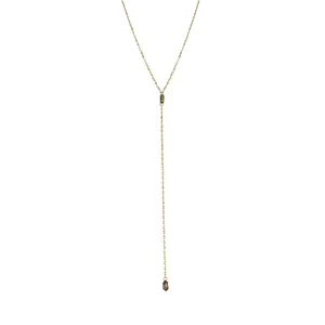 diamond briolette plunge necklace