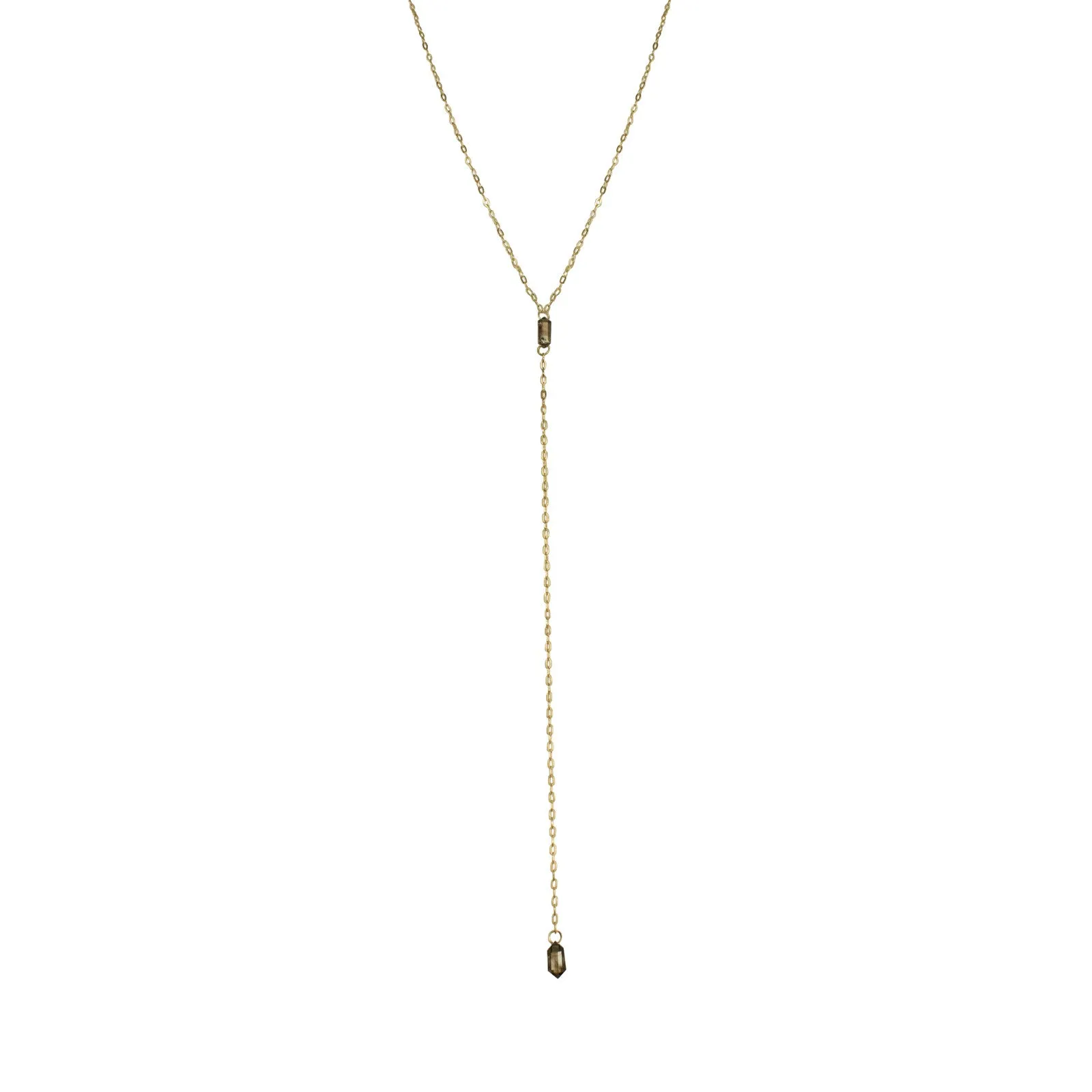 diamond briolette plunge necklace