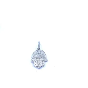 Diamond Hamsa Pendant