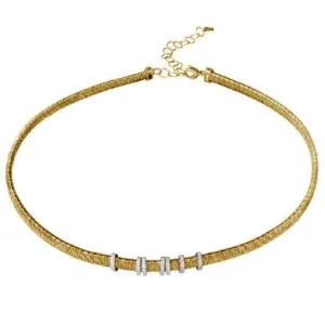 Diamond Spiral Rope Chain Necklace